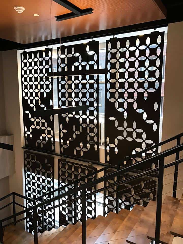 Metal laser cut panels by AJK Design Studio 